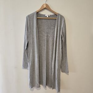 BNWOT rose + vine super soft extra long grey gray cozy cardigan small